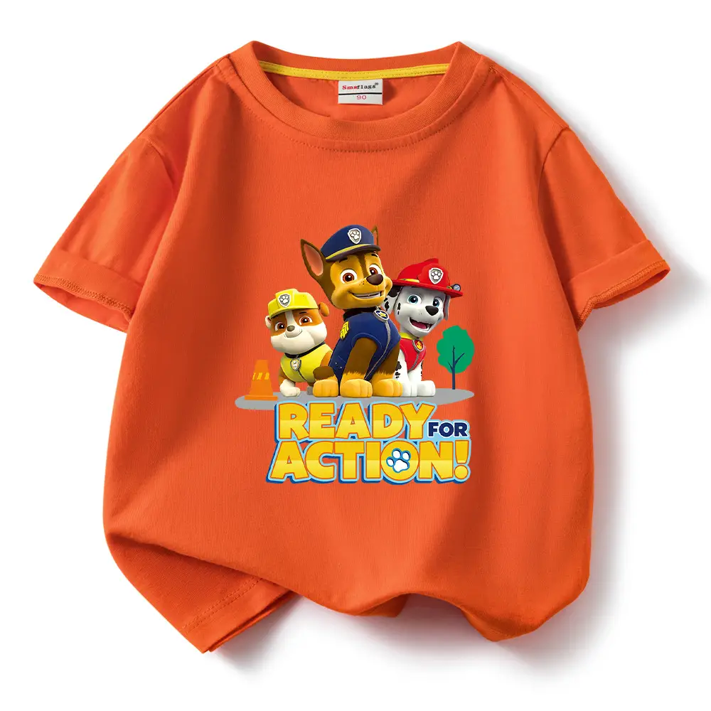 2022 Kids Cotton T-shirt Wang Wang Team Ready for Action Blue - Image 5