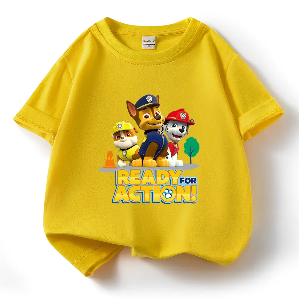 2022 Kids Cotton T-shirt Wang Wang Team Ready for Action Blue - Image 6