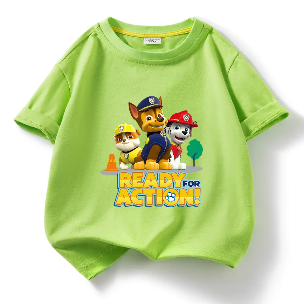 2022 Kids Cotton T-shirt Wang Wang Team Ready for Action Blue - Image 7