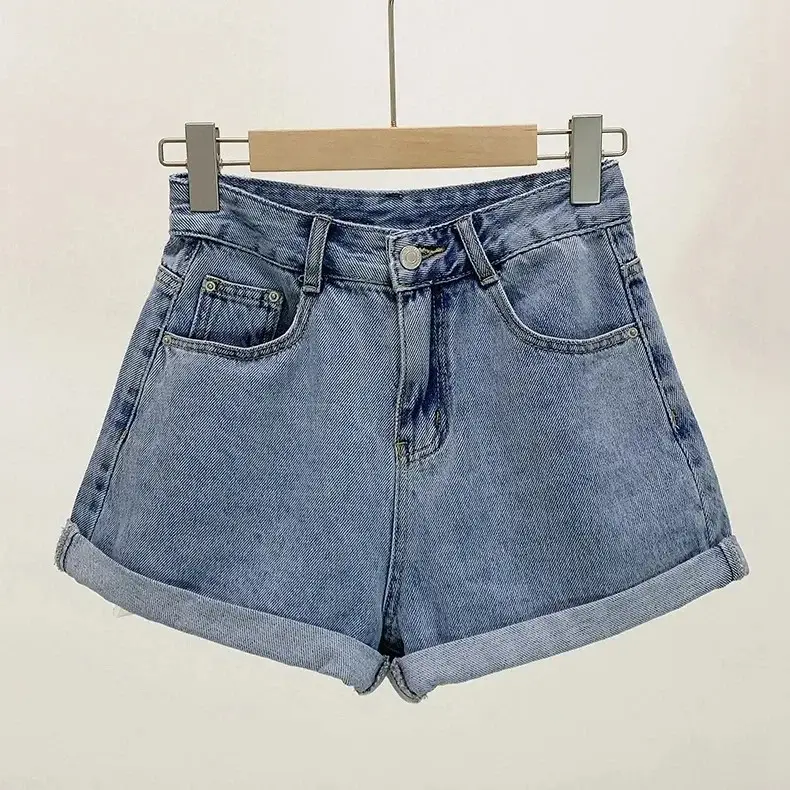 Denim Shorts Women Black High Waist Slimming 2022 - Image 13