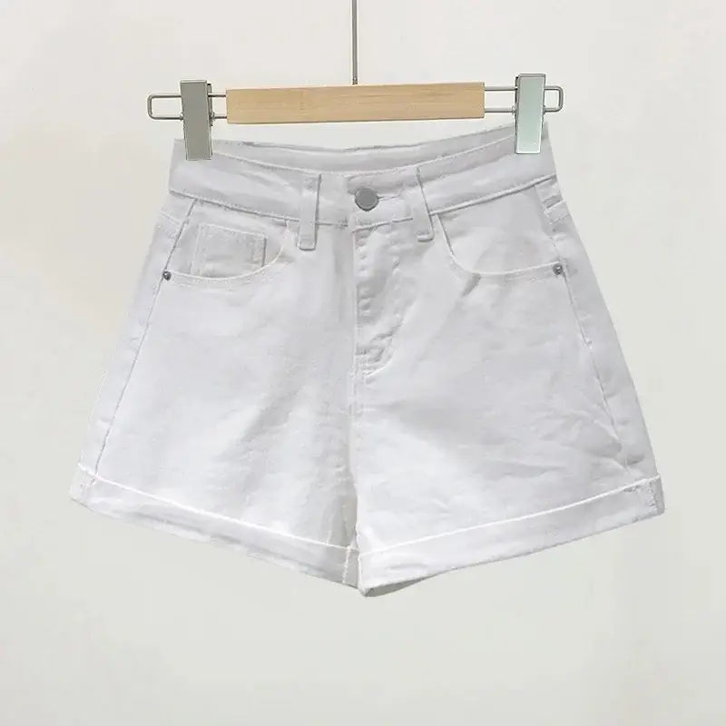 Denim Shorts Women Black High Waist Slimming 2022 - Image 3