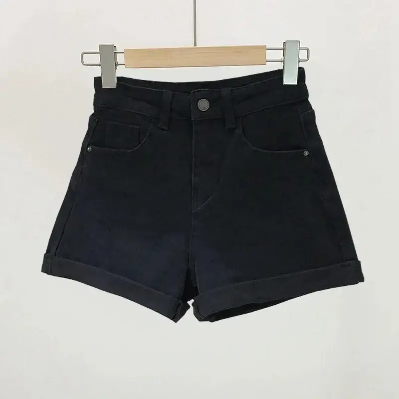 Denim Shorts Women Black High Waist Slimming 2022 - Image 7