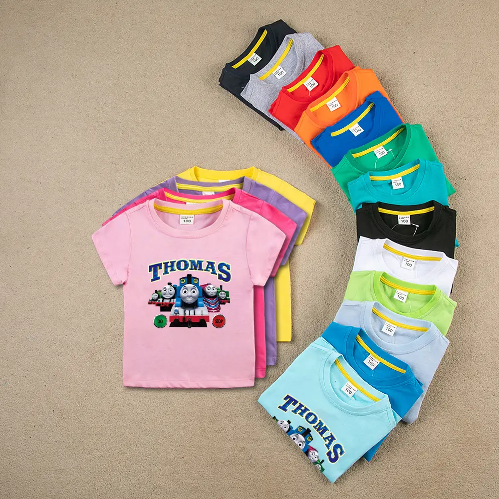 Thomas Train Printed Cotton T-Shirt for Kids - Image 33