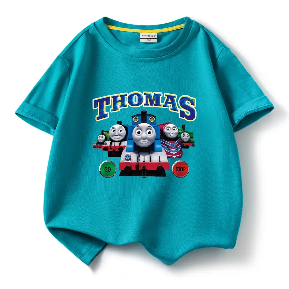 Thomas Train Printed Cotton T-Shirt for Kids - Image 11