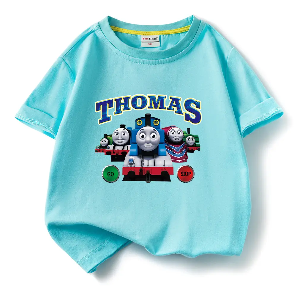 Thomas Train Printed Cotton T-Shirt for Kids - Image 12