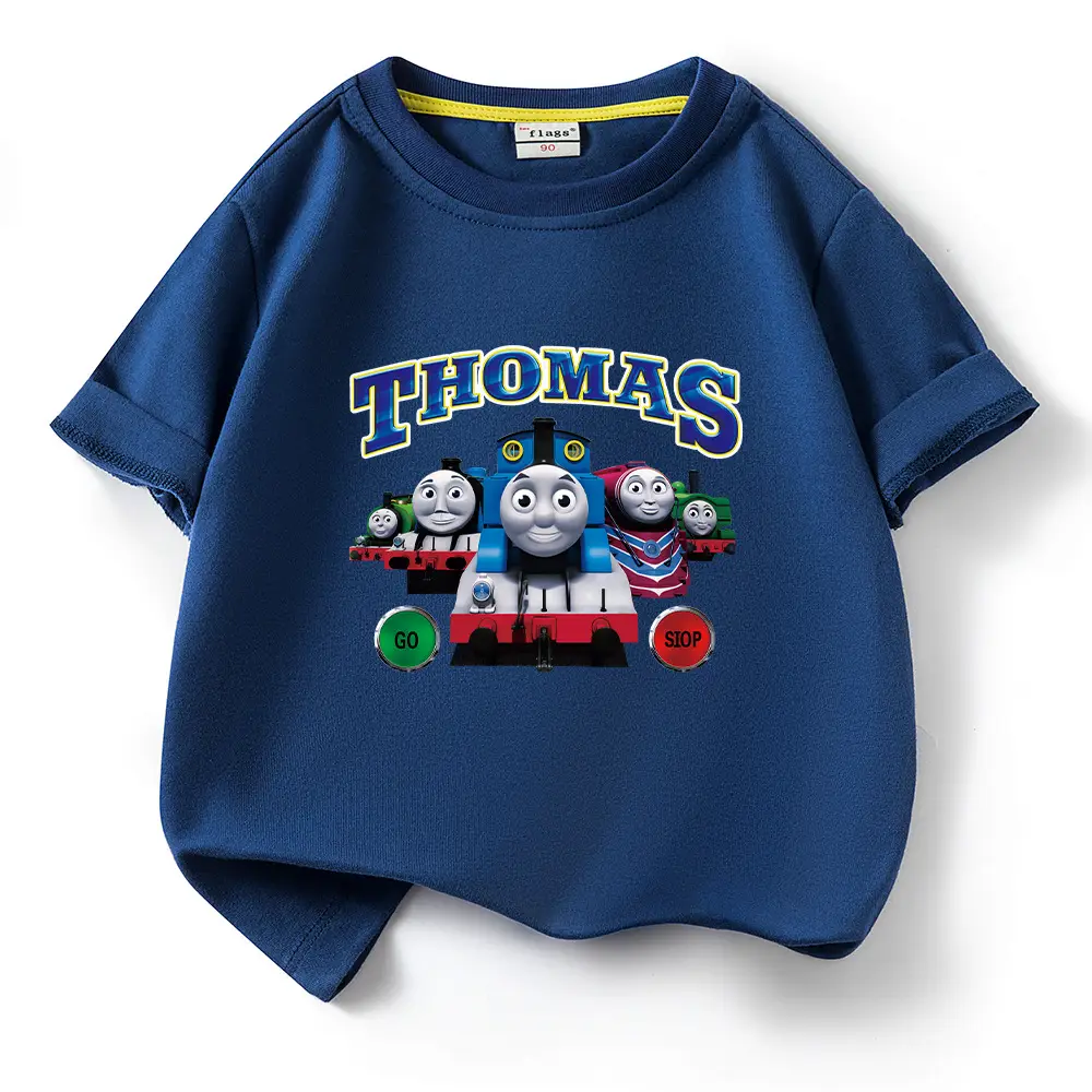 Thomas Train Printed Cotton T-Shirt for Kids - Image 16