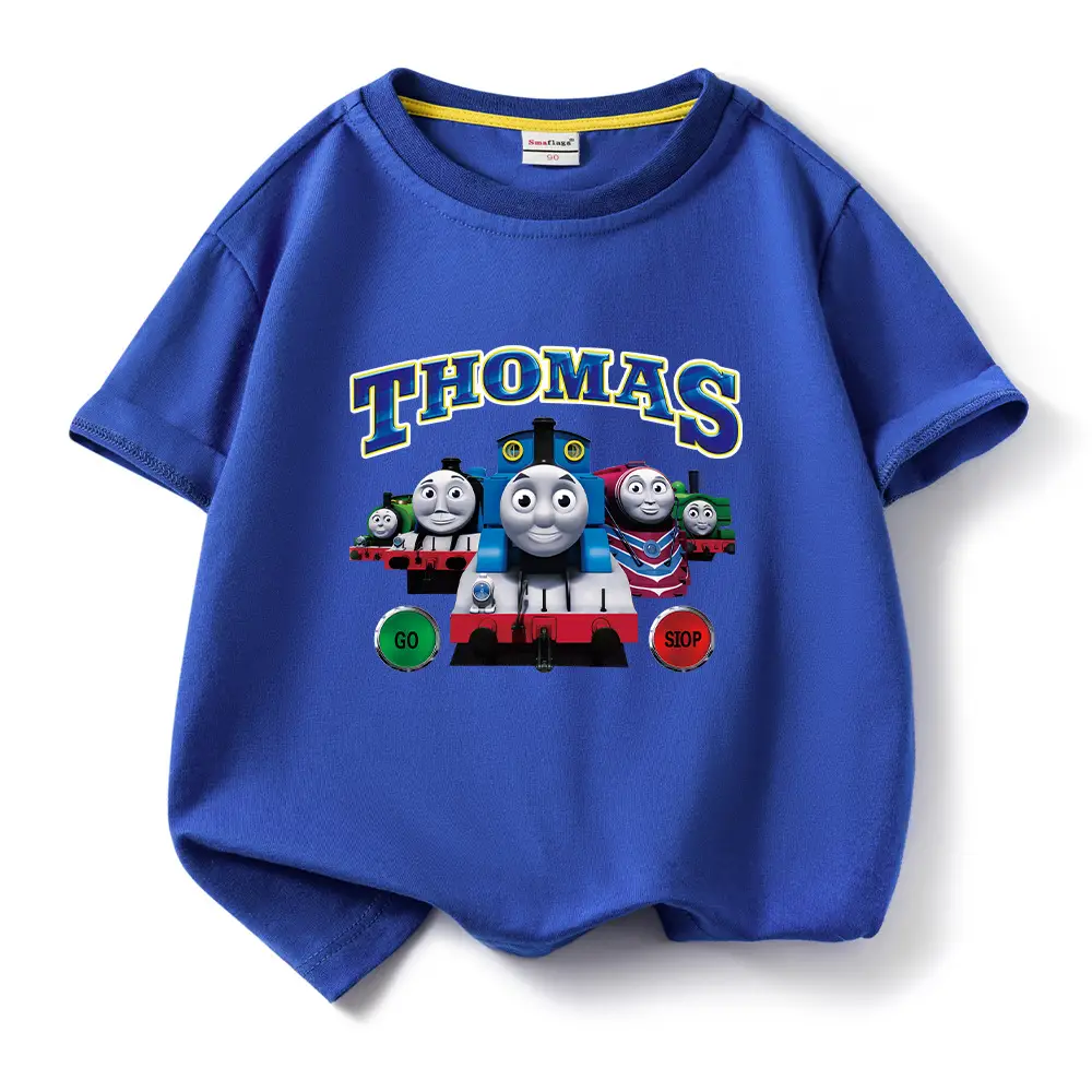 Thomas Train Printed Cotton T-Shirt for Kids - Image 9