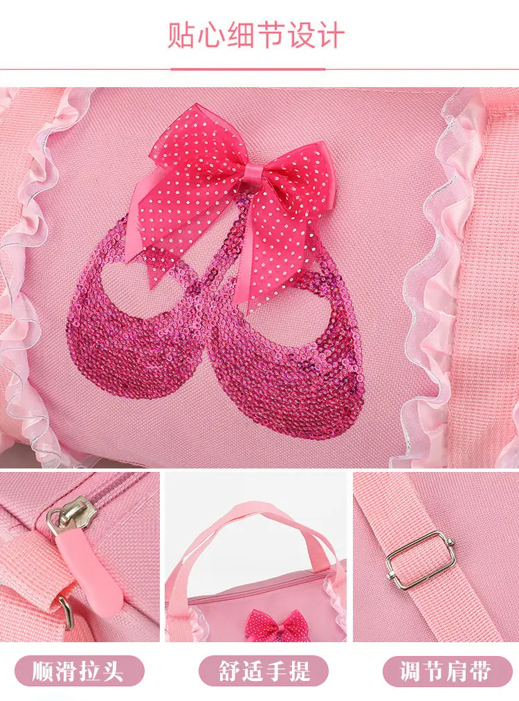 Red Latin Ballet School Dance Bag for Girls — feature 5