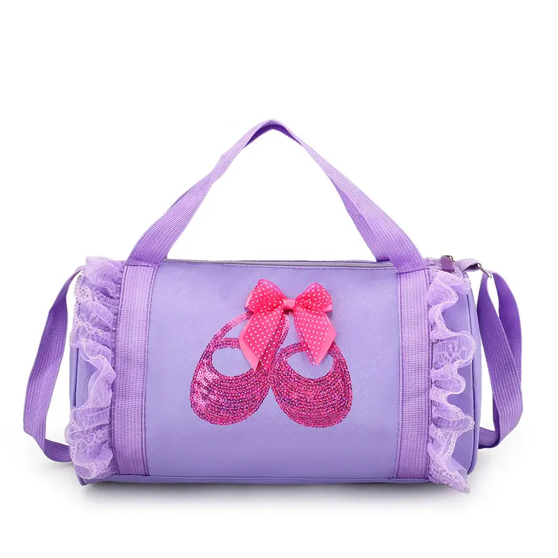Purple (long lace dance shoes pattern)