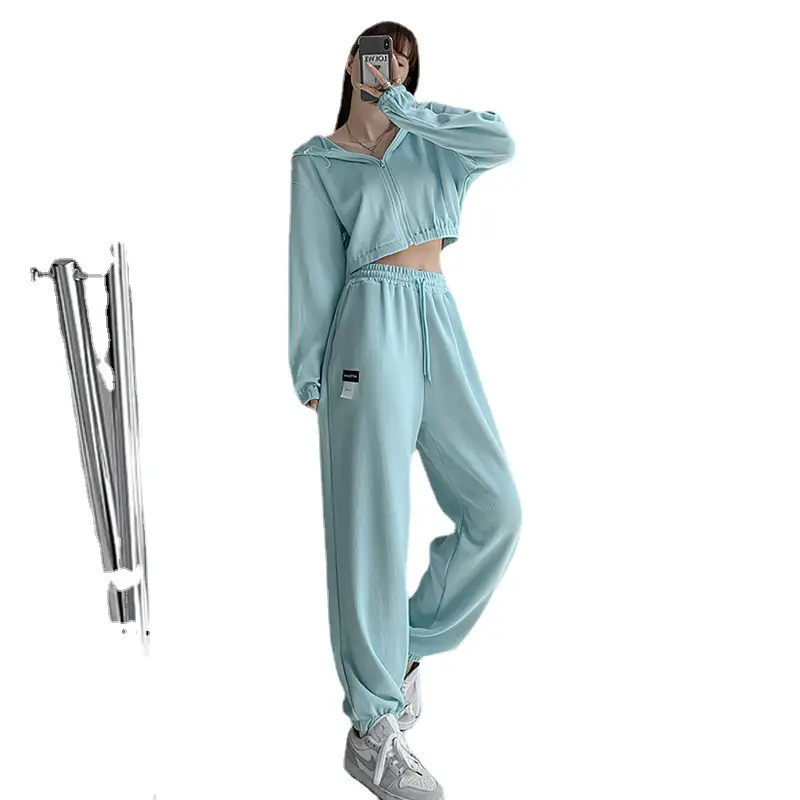 Women's 2024 Summer Sports Pants Grey Loose High Street - Image 10