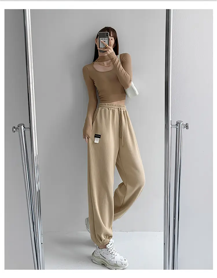 Women's 2024 Summer Sports Pants Grey Loose High Street — feature 1