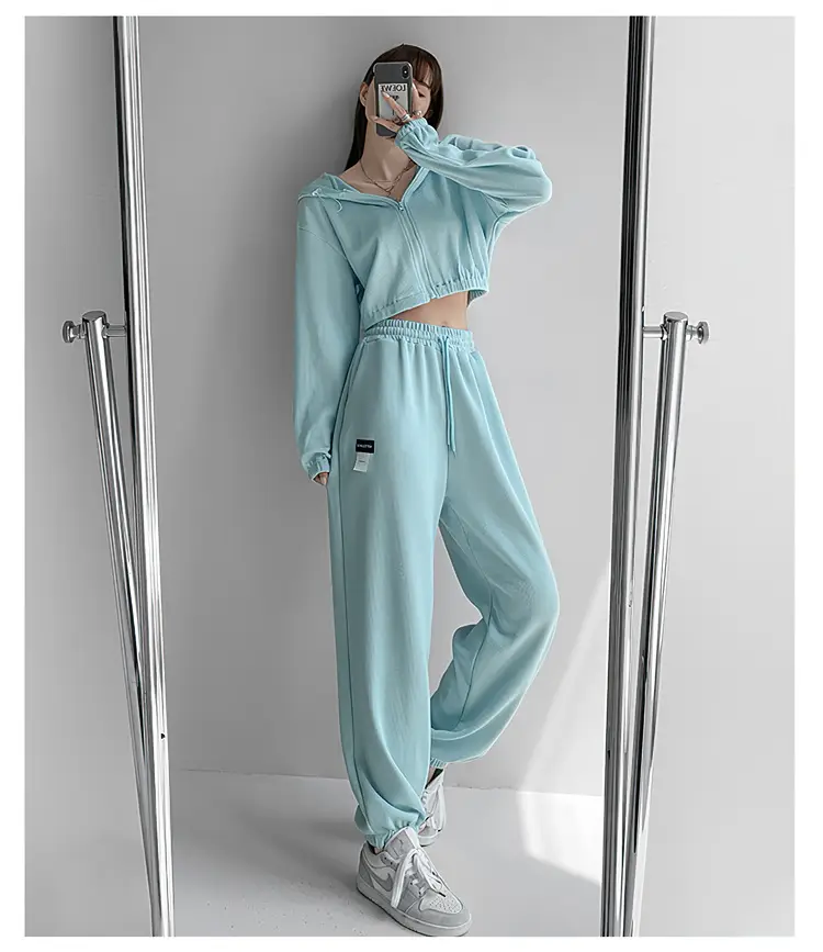 Women's 2024 Summer Sports Pants Grey Loose High Street — feature 11