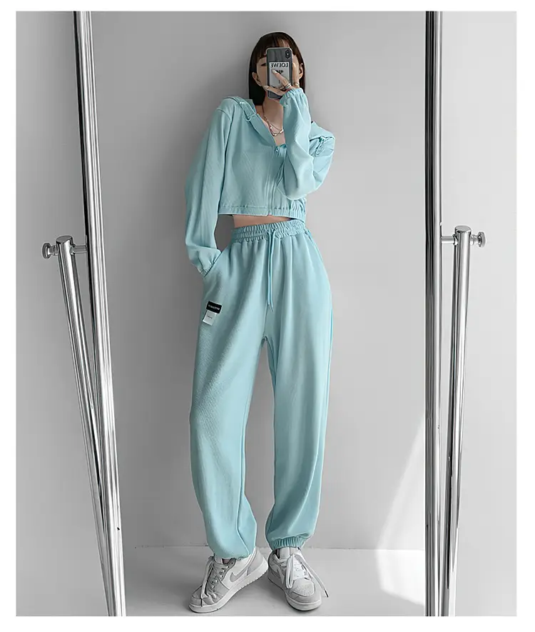 Women's 2024 Summer Sports Pants Grey Loose High Street — feature 12