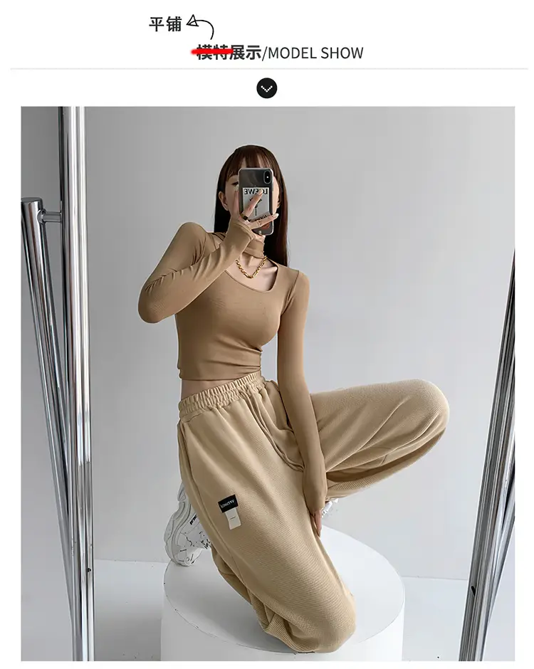 Women's 2024 Summer Sports Pants Grey Loose High Street — feature 4