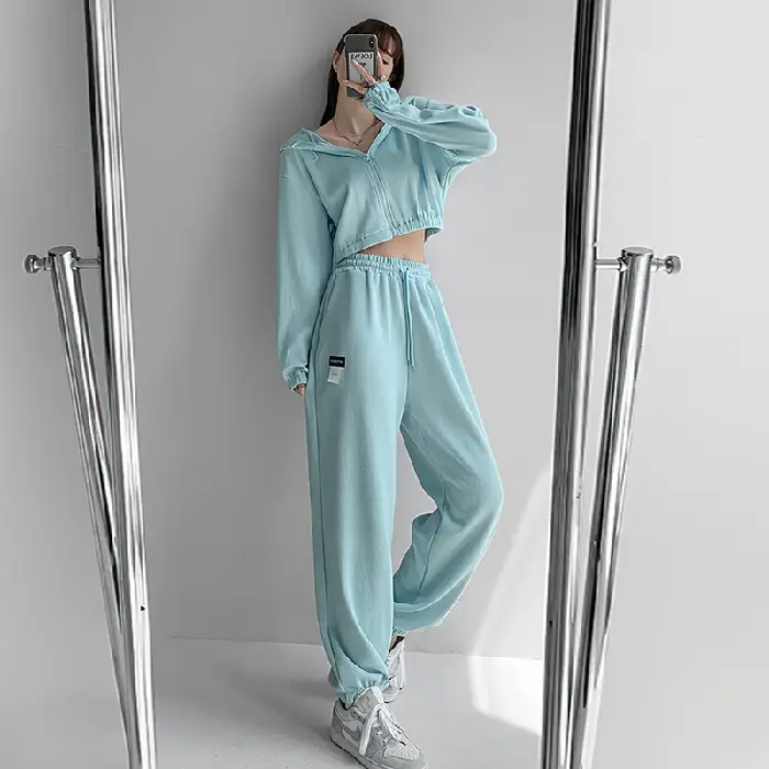 Women's 2024 Summer Sports Pants Grey Loose High Street - Image 5