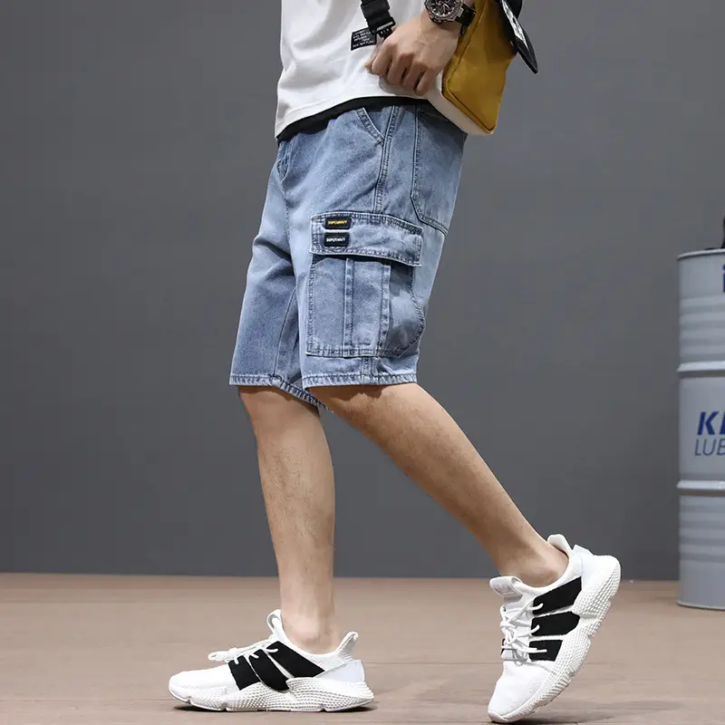 Men Denim Shorts Large Size Loose Fit Summer Wear - Image 2