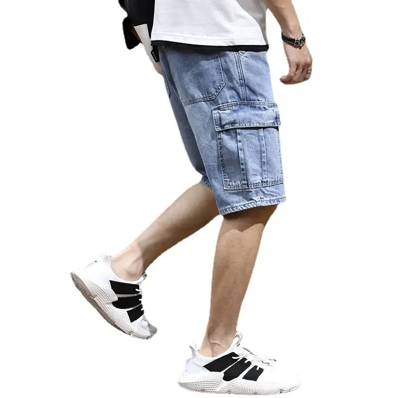 Men Denim Shorts Large Size Loose Fit Summer Wear - Image 9