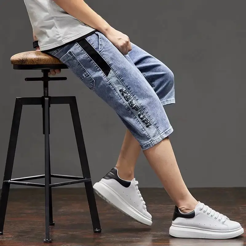 Men Denim Shorts Large Size Loose Fit Summer Wear - Image 3