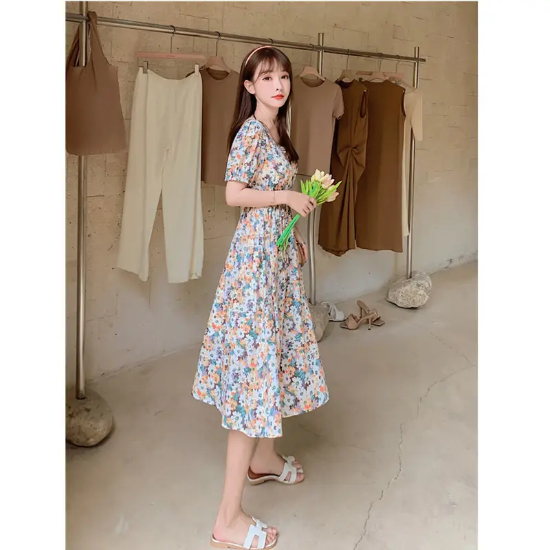 Fat Sister Plus Size Floral Dress 2022 Summer - Image 3