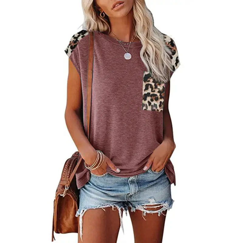 2022 Leopard Print Crossbody T-Shirt for Women - Image 13