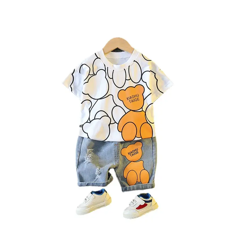 Kids Korean Cartoon T-Shirt Shorts Set 1-5Yr - Image 8