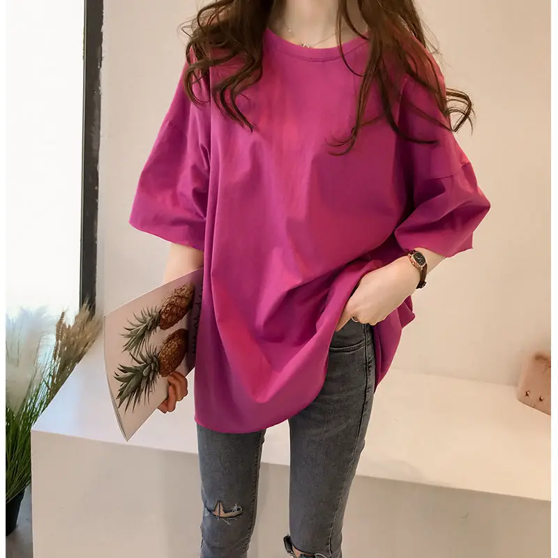 Pregnant Women's Blue Moon T-Shirt Loose Late Pregnancy Short Sleeve — feature 8