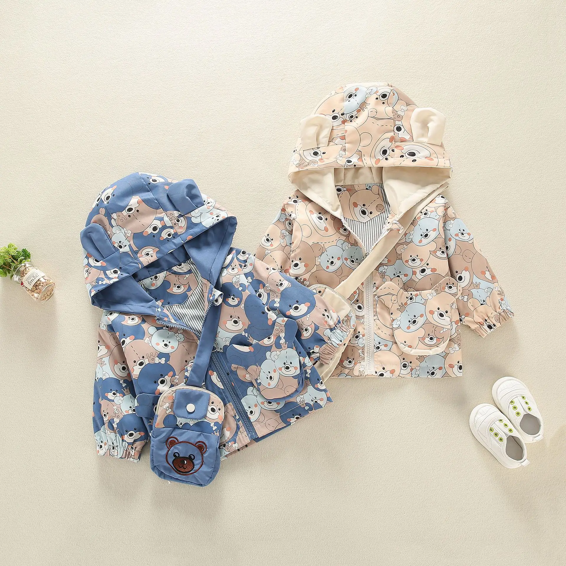 Kids Cartoon Hooded Windbreaker Coat 1-3Yr Boys - Image 4