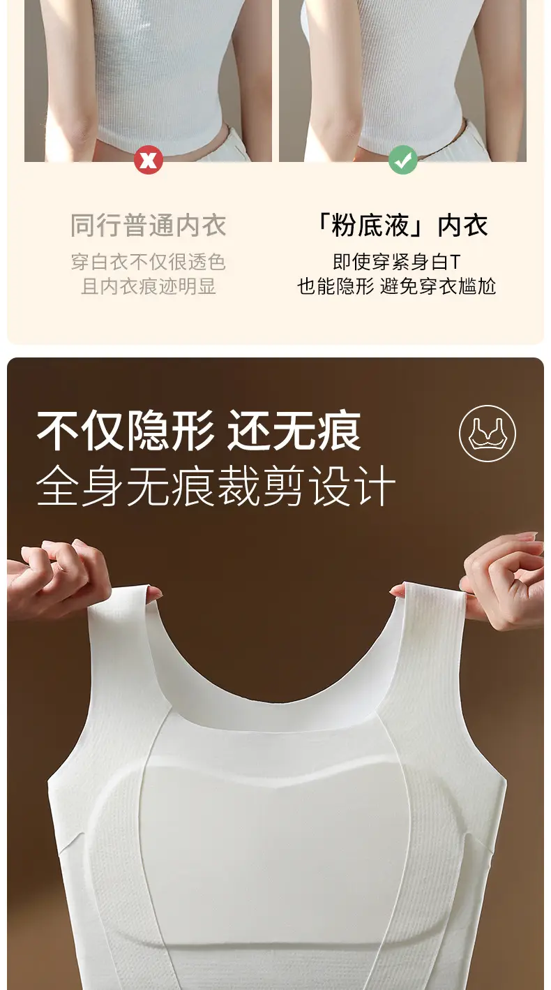New seamless rimless underwear women gather comfortable one-piece latex bra sports yoga sleep bra — feature 4
