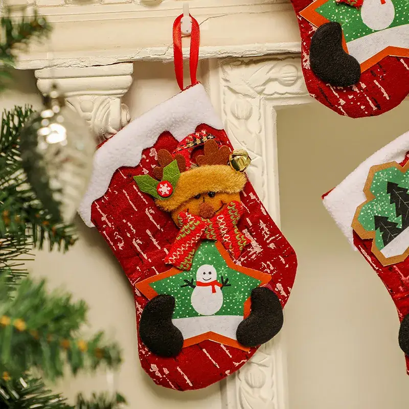 Small Size Christmas Socks Gift Bag Decor - Image 5