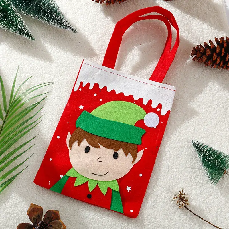 Christmas Elf Santa Claus Handbag Gift Bag Red 35cm - Image 17