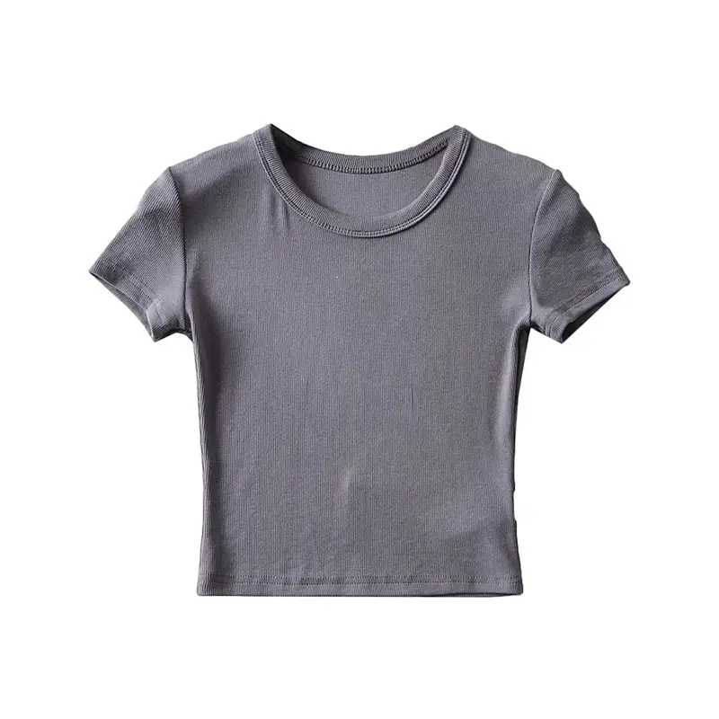 Women White Short Sleeve Stretch T-Shirt - Image 4