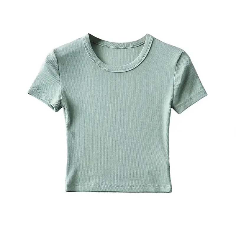 Women White Short Sleeve Stretch T-Shirt - Image 2
