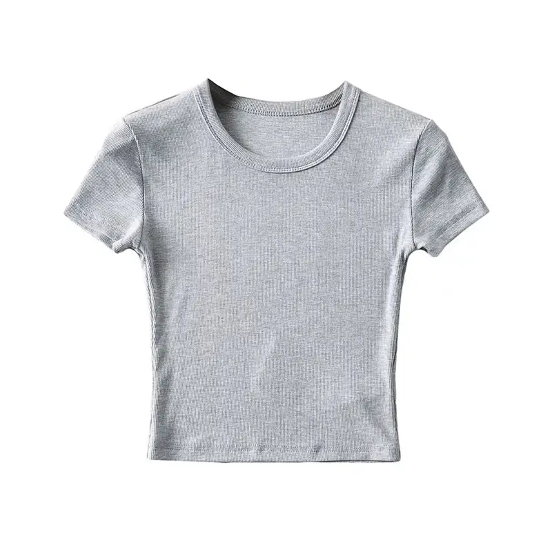 Women White Short Sleeve Stretch T-Shirt - Image 5