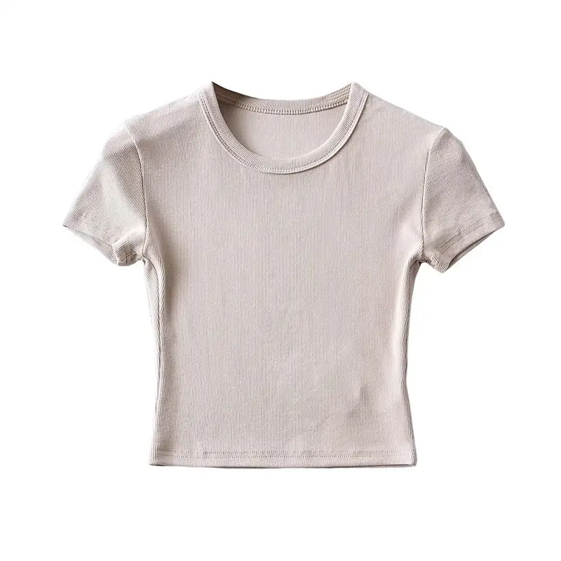 Women White Short Sleeve Stretch T-Shirt - Image 6