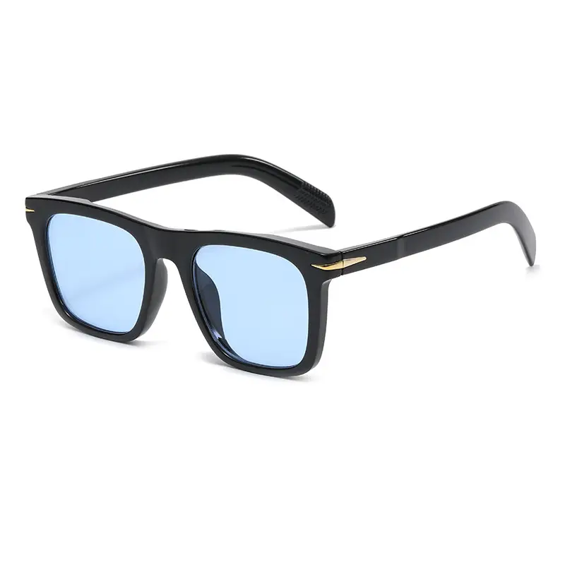 Square Frame Anti-Blue Light Sunglasses Black - Image 4