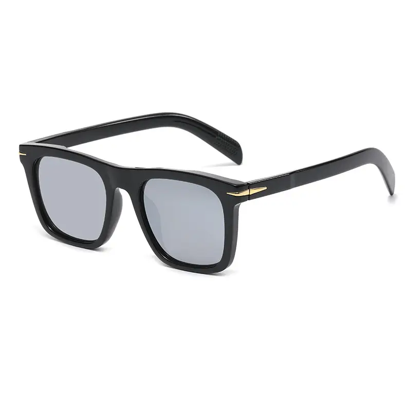 Square Frame Anti-Blue Light Sunglasses Black - Image 5