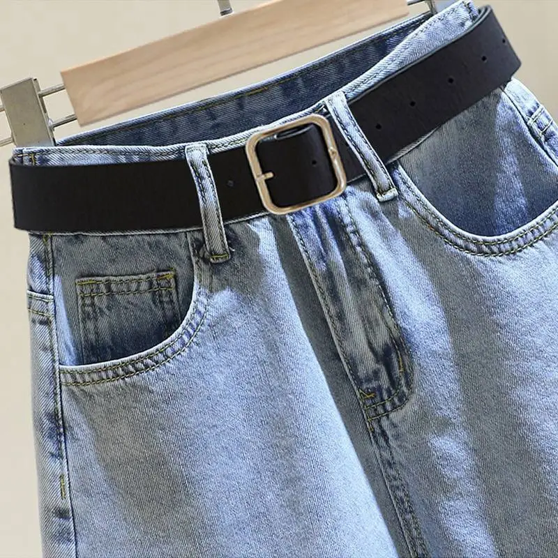 Black High-Waist Denim Shorts for Women - Image 7