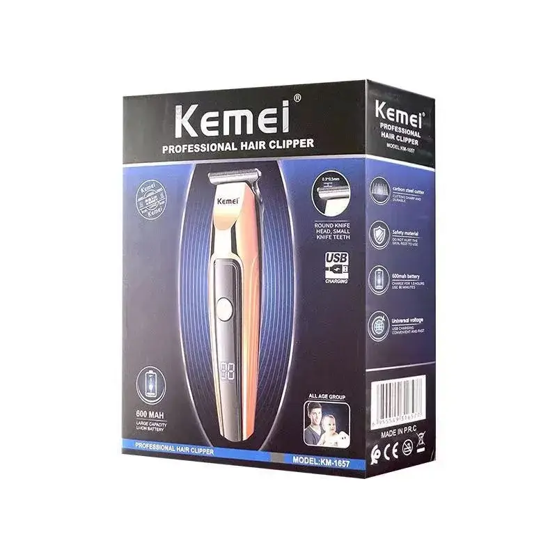 Kemei KM-1657 Electric Hair Clipper with Steel Blade - Image 7