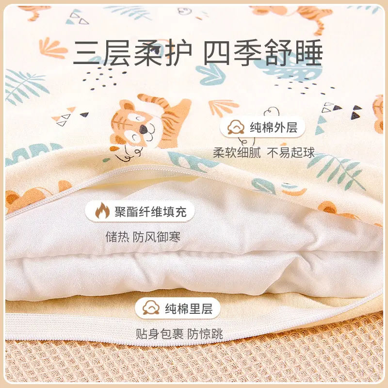 Newborn Sleep Sack 90x30cm Cotton Cat Print - Image 7