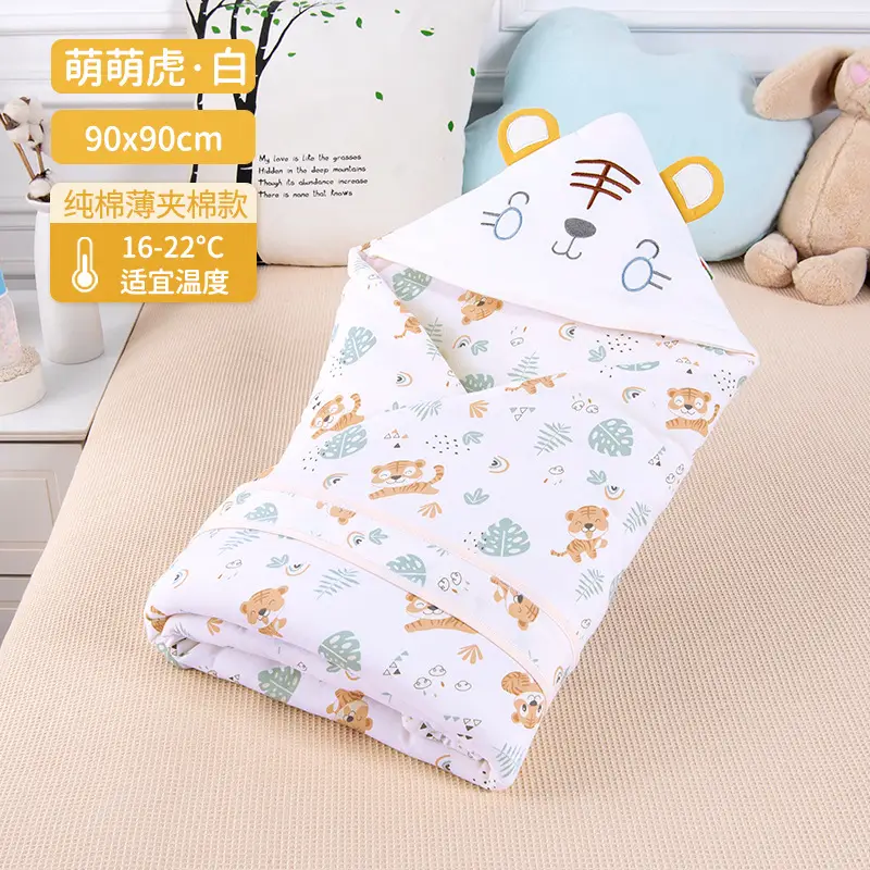 Newborn Sleep Sack 90x30cm Cotton Cat Print - Image 3
