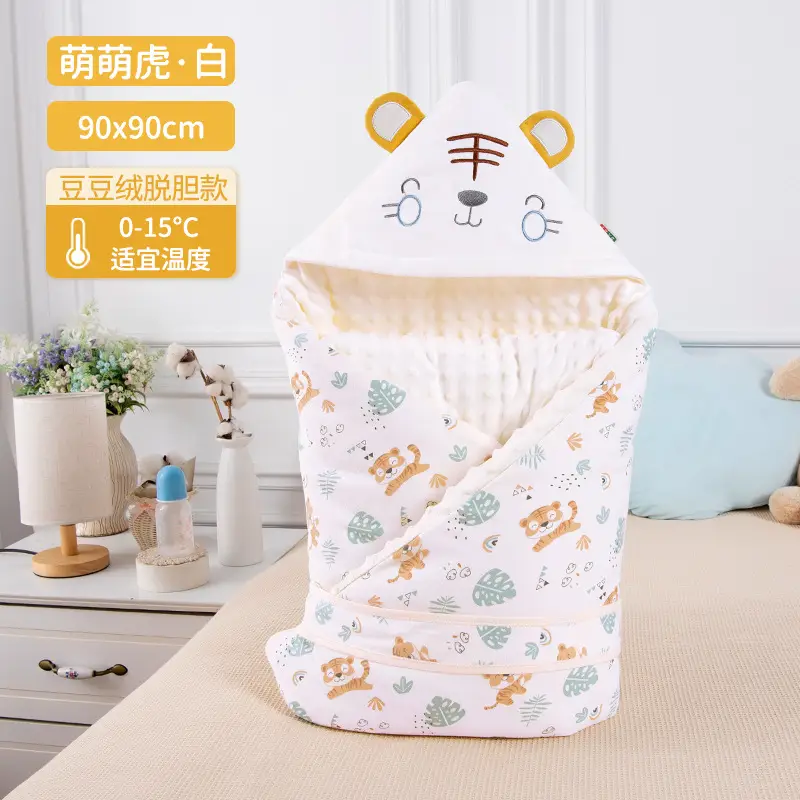 Newborn Sleep Sack 90x30cm Cotton Cat Print - Image 4