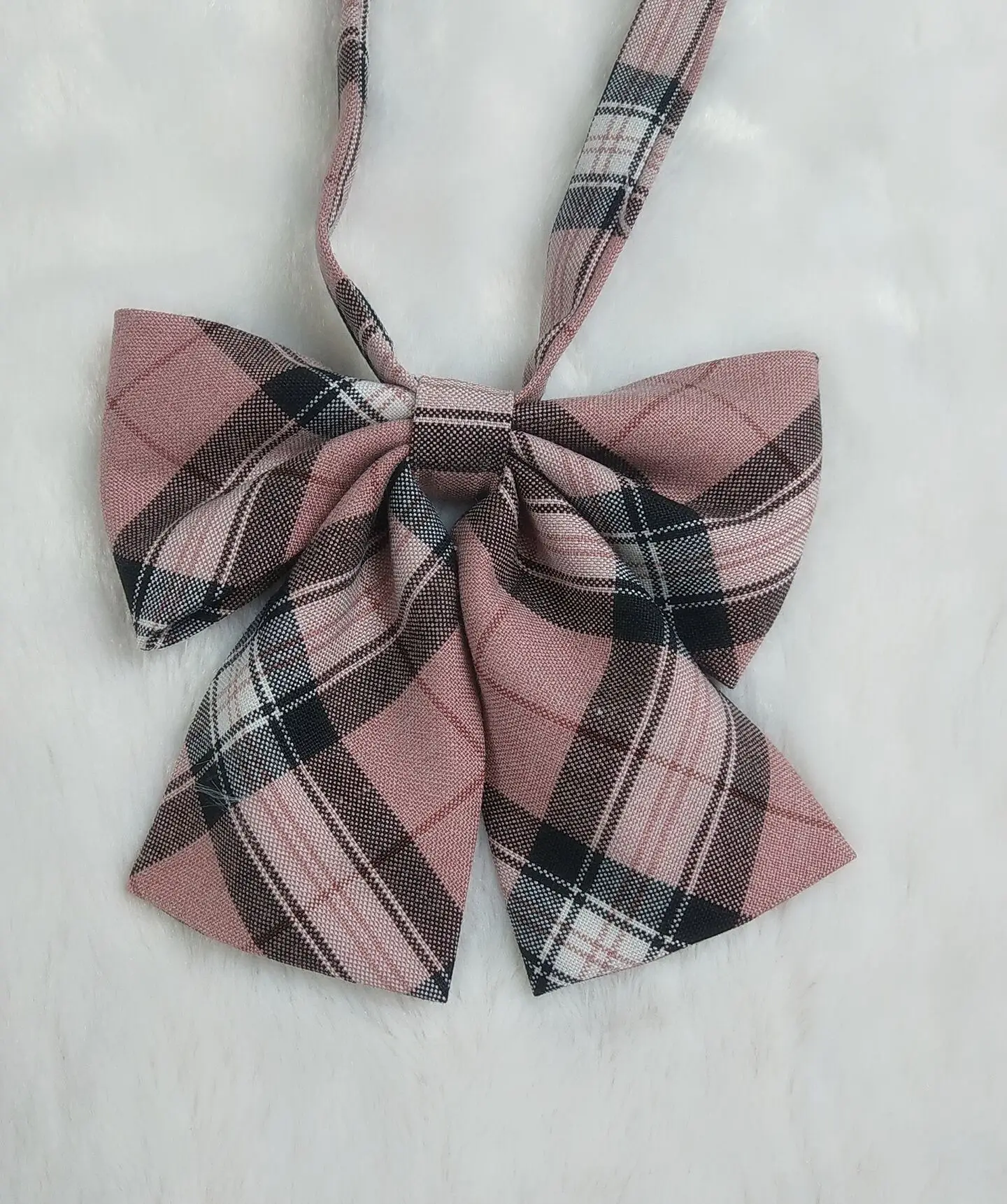 Pink Plaid Bow Skirt for Girls - Image 3