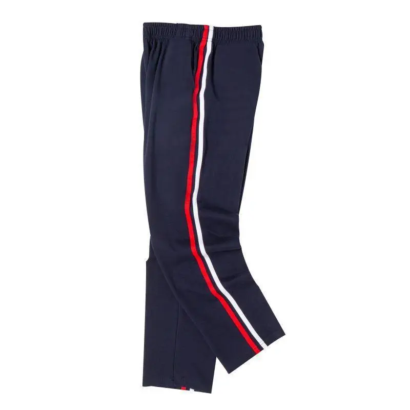 Children's Blue Sports Pants One Bar Two Bar School Pants Boys Girls Spring Autumn Big Children's School Uniform Pants for Primary School Students