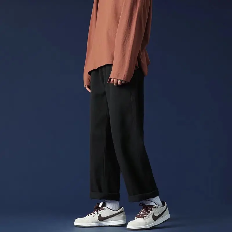 Men's Wide-leg Ankle Jeans Spring Autumn Loose Straight Fit - Image 4