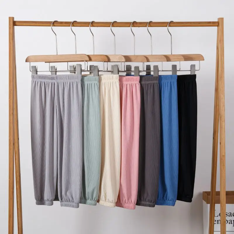 Baby's Ice Silk Anti-Mosquito Pants Blue Summer - Image 9