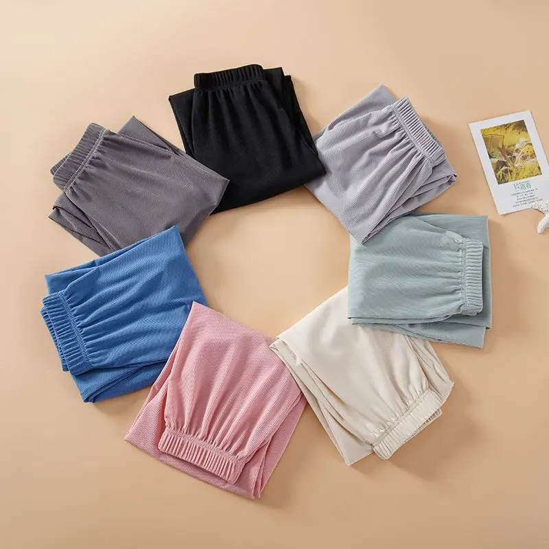 Baby's Ice Silk Anti-Mosquito Pants Blue Summer - Image 10