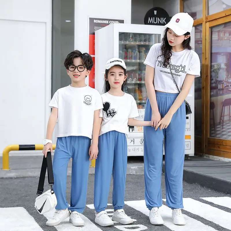 Baby's Ice Silk Anti-Mosquito Pants Blue Summer - Image 11