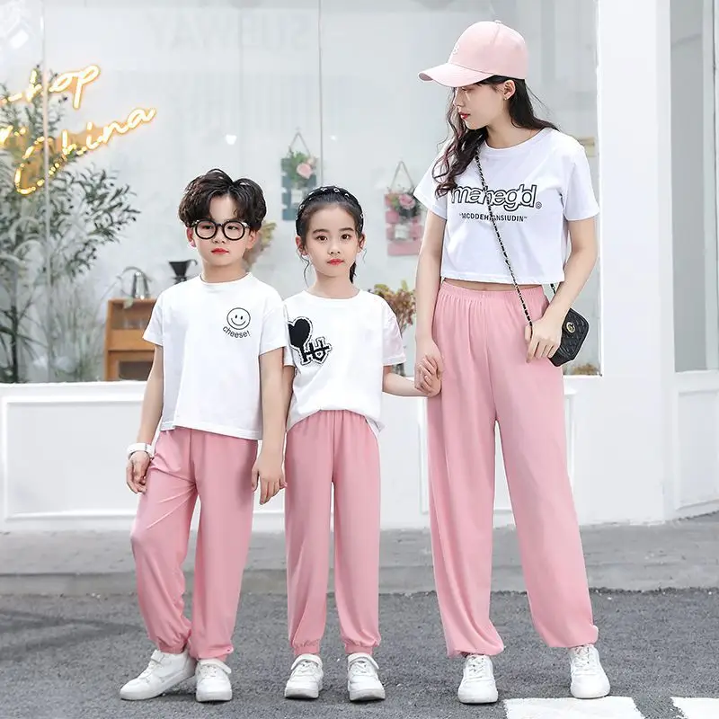 Baby's Ice Silk Anti-Mosquito Pants Blue Summer - Image 3