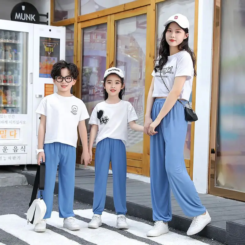 Baby's Ice Silk Anti-Mosquito Pants Blue Summer - Image 5