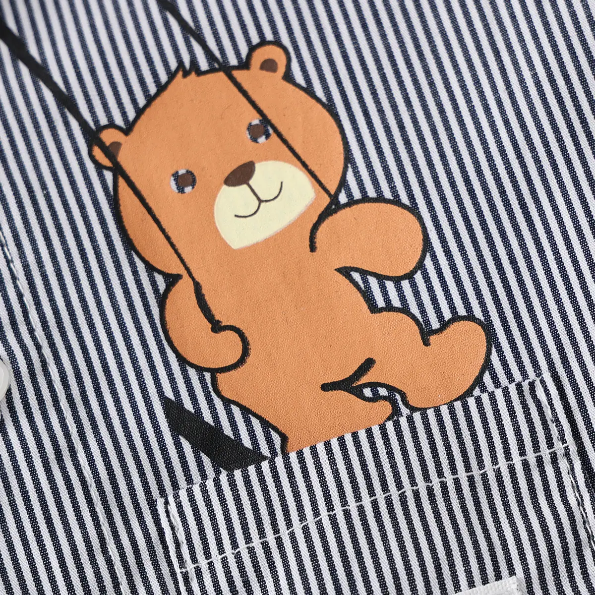 Kids Bear Print T-Shirt 2023 Summer Cotton Boys - Image 5